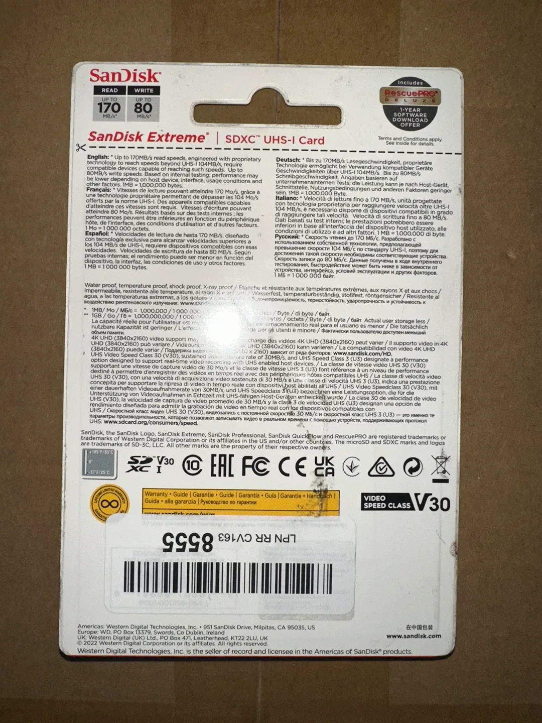 SanDisk Extreme 64GB SDXC UHS-I Card - New image indicator(2)