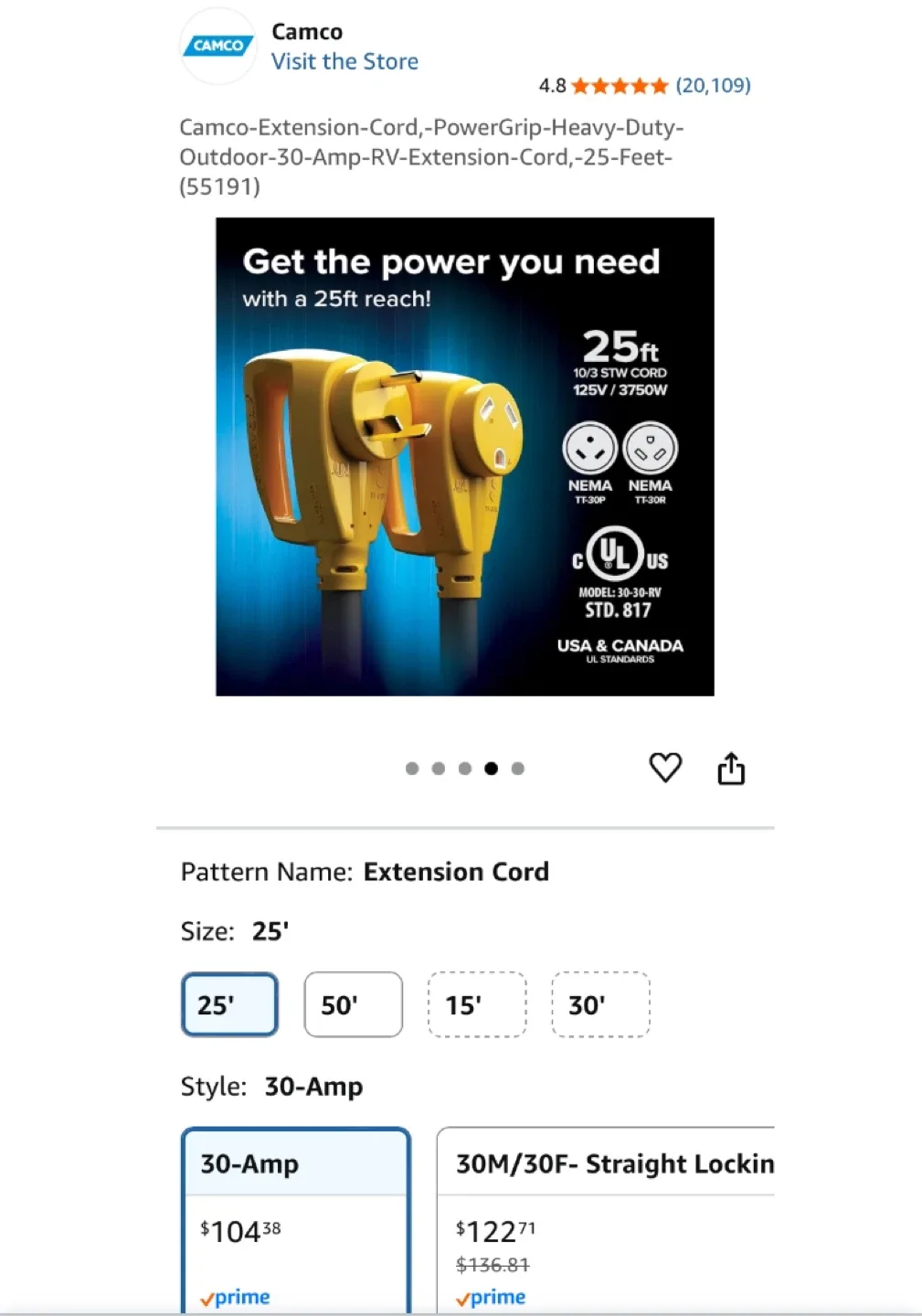 Heavy Duty RV Extension Cord image indicator(3)