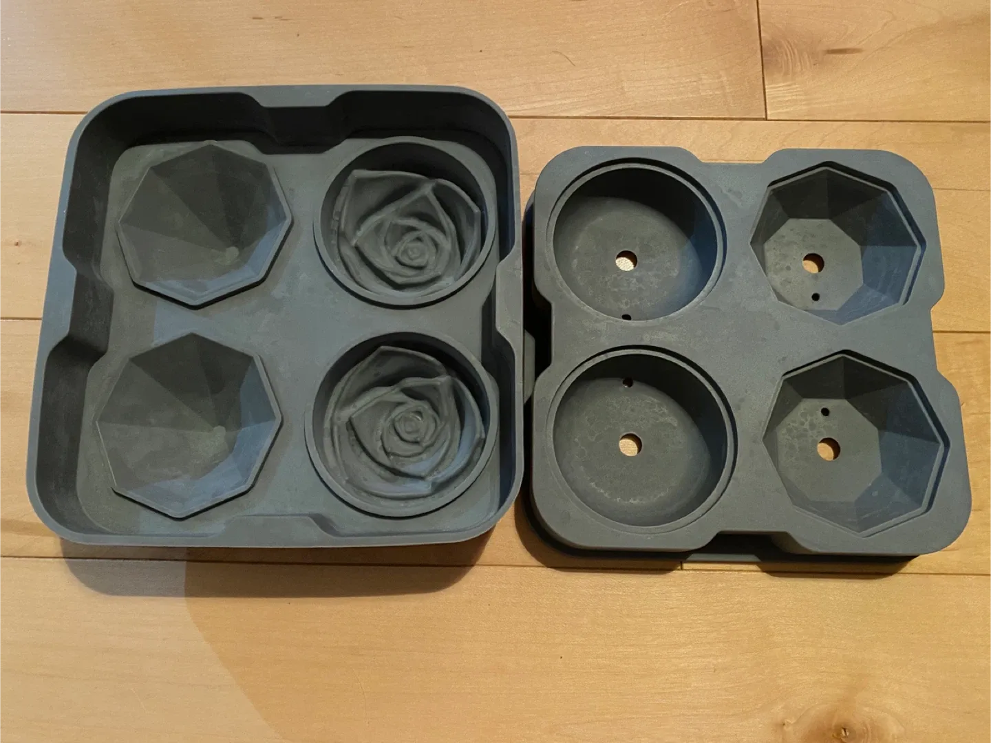 Silicone Ice Cube Molds - Rose & Diamond Shapes image indicator(2)