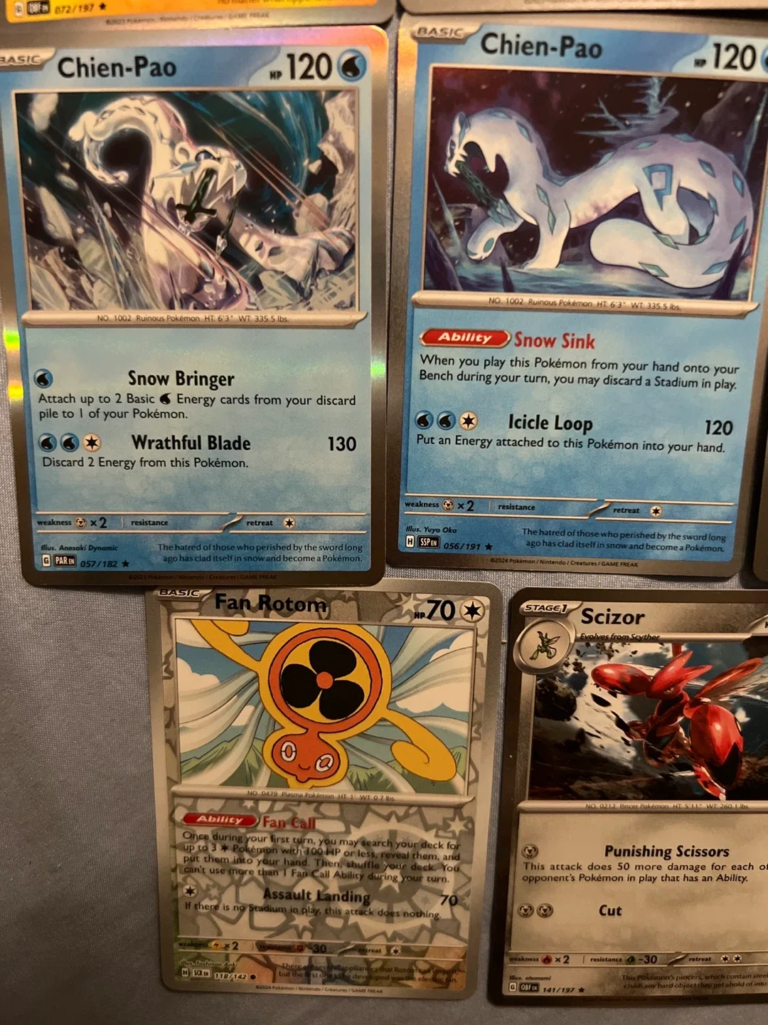 Pokemon Trading Cards - Chien-Pao, Klawf, Scizor & More! image indicator(3)