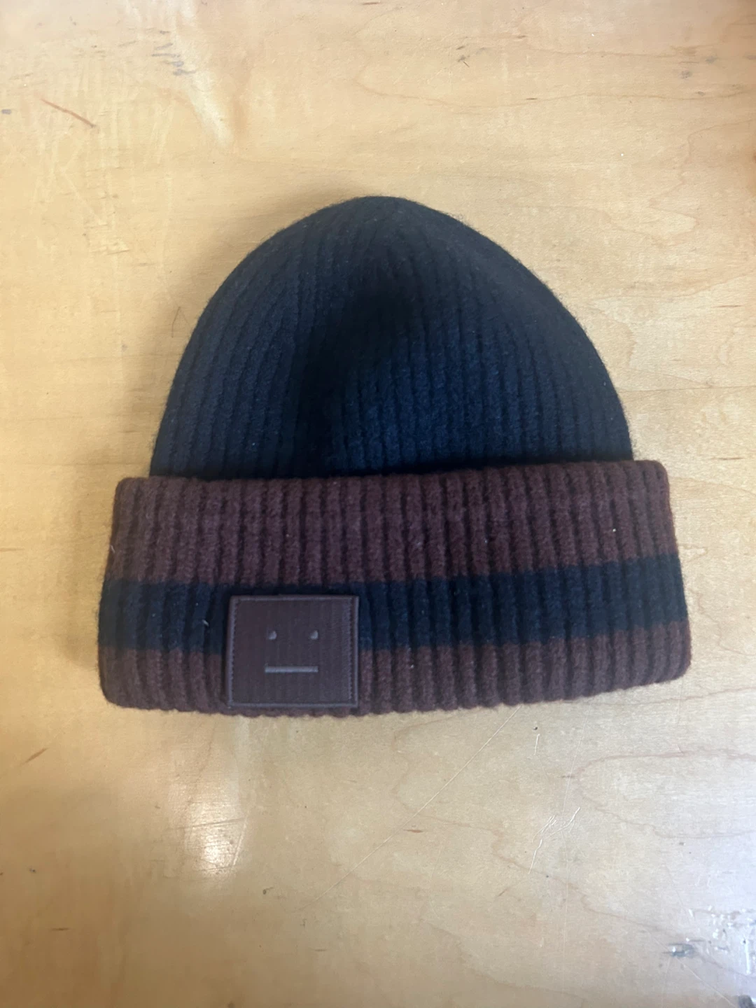 Acne Studios Black Wool Beanie Hat - OS