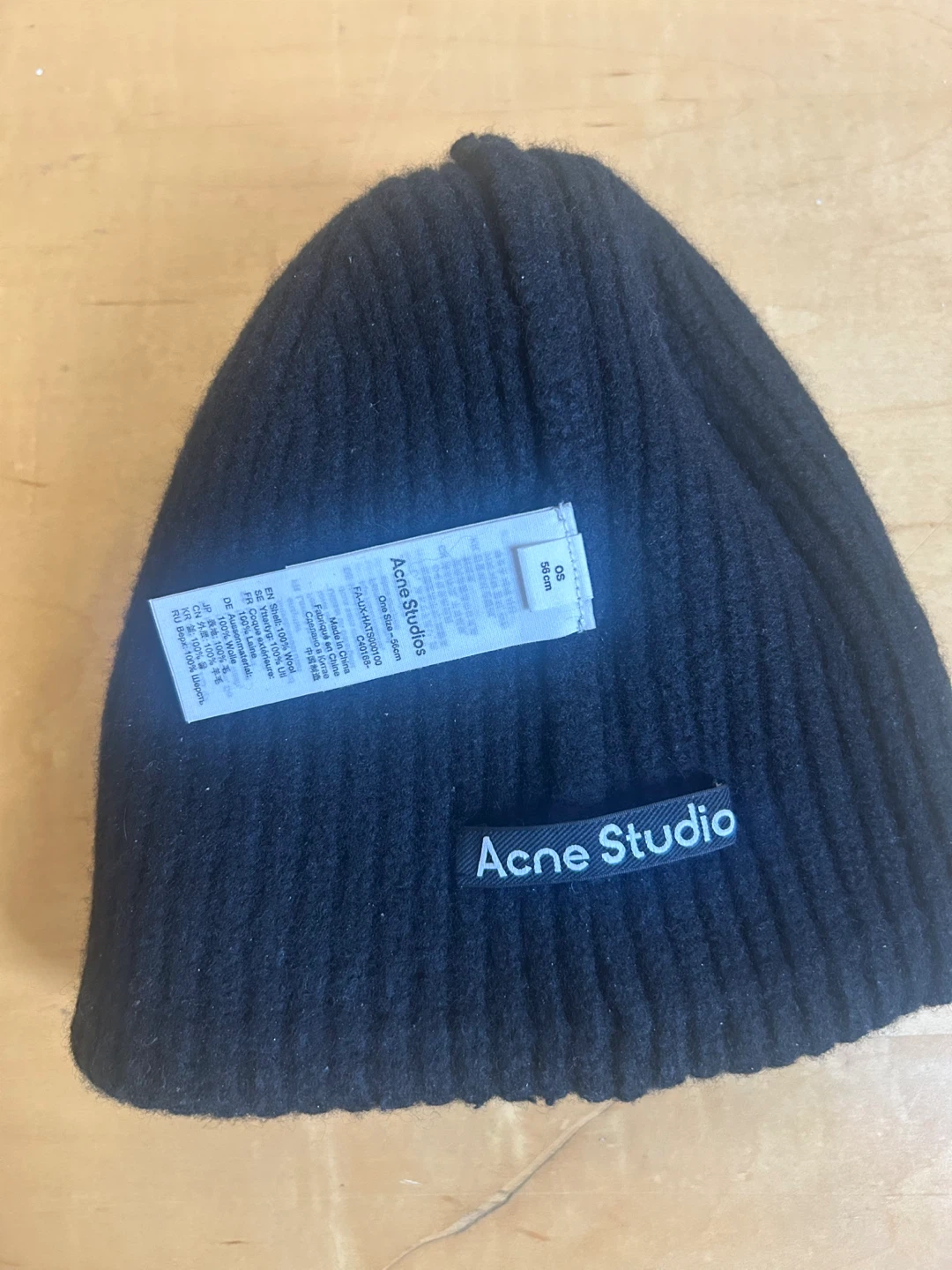 Acne Studios Black Wool Beanie Hat - OS - photo 5