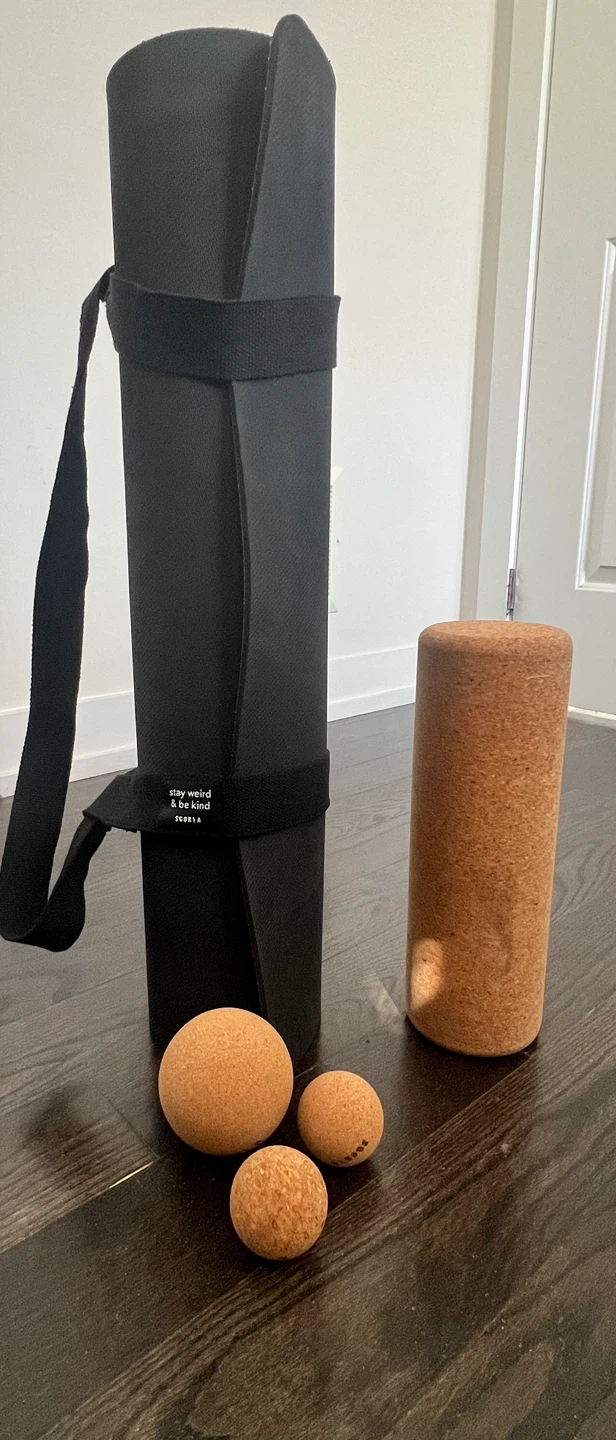 Cork Yoga Mat Set