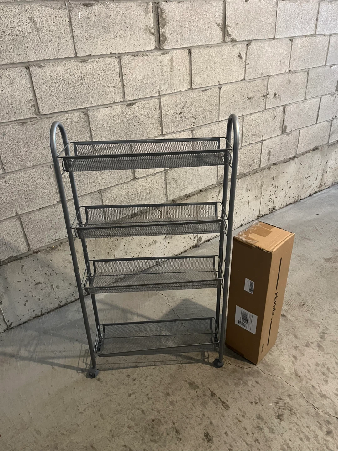 Shelf Unit on Wheels - Grey