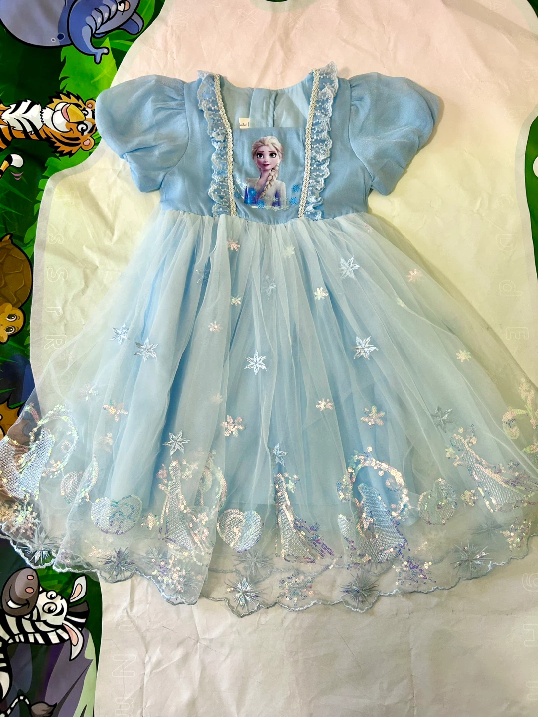 Elsa Frozen Dress - Blue（Age 5-7yrs） - photo 4