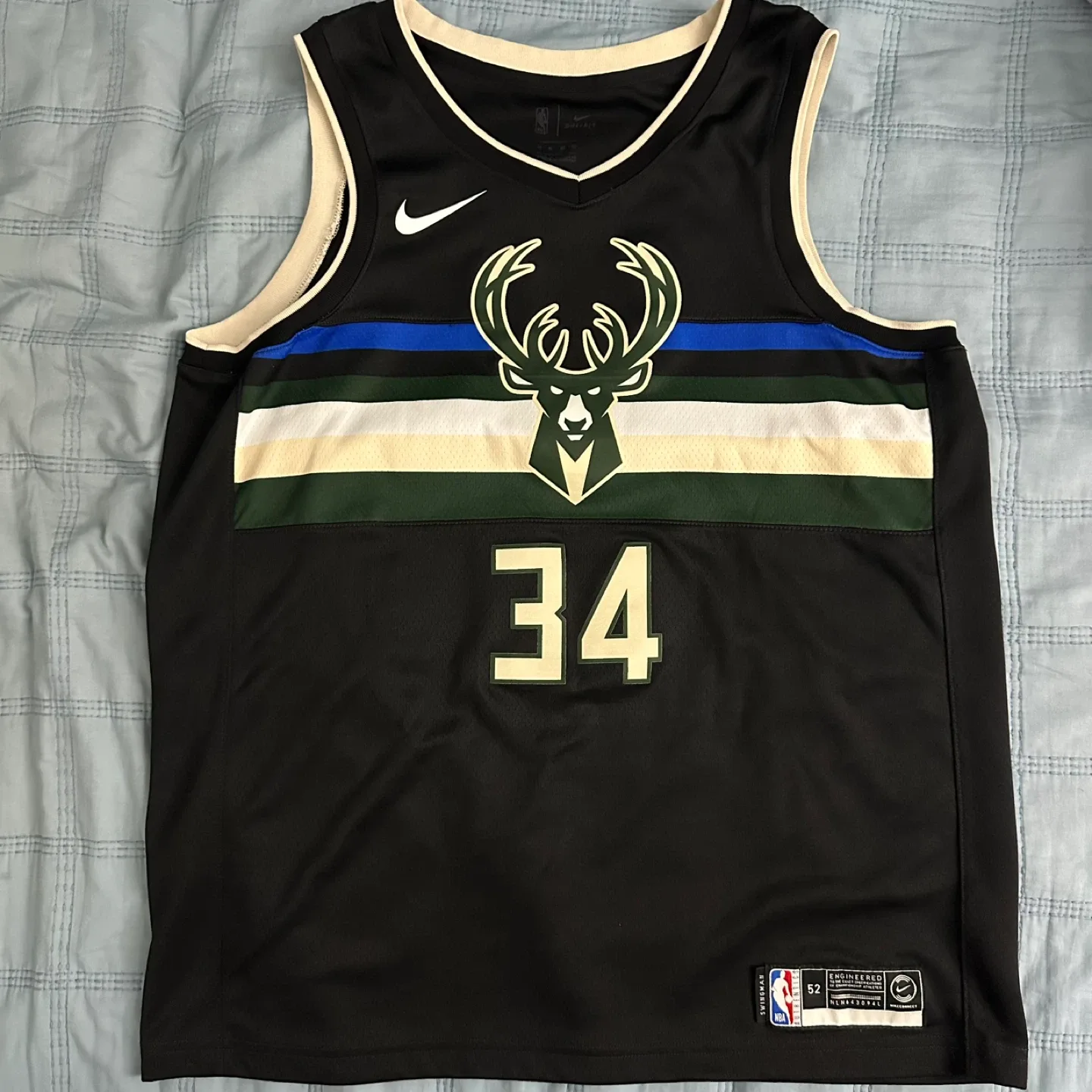 Nike Milwaukee Bucks Antetokounmpo #34 Jersey, XL