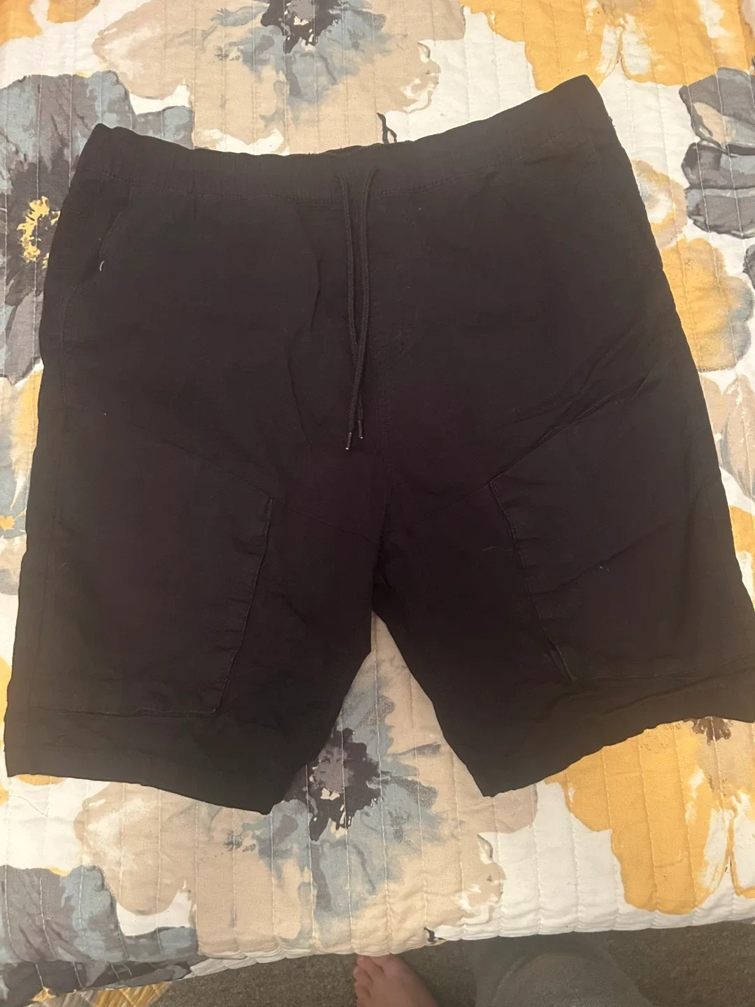 Mens Jeaniologie Black Jogger Shorts Size 32 thumbnail