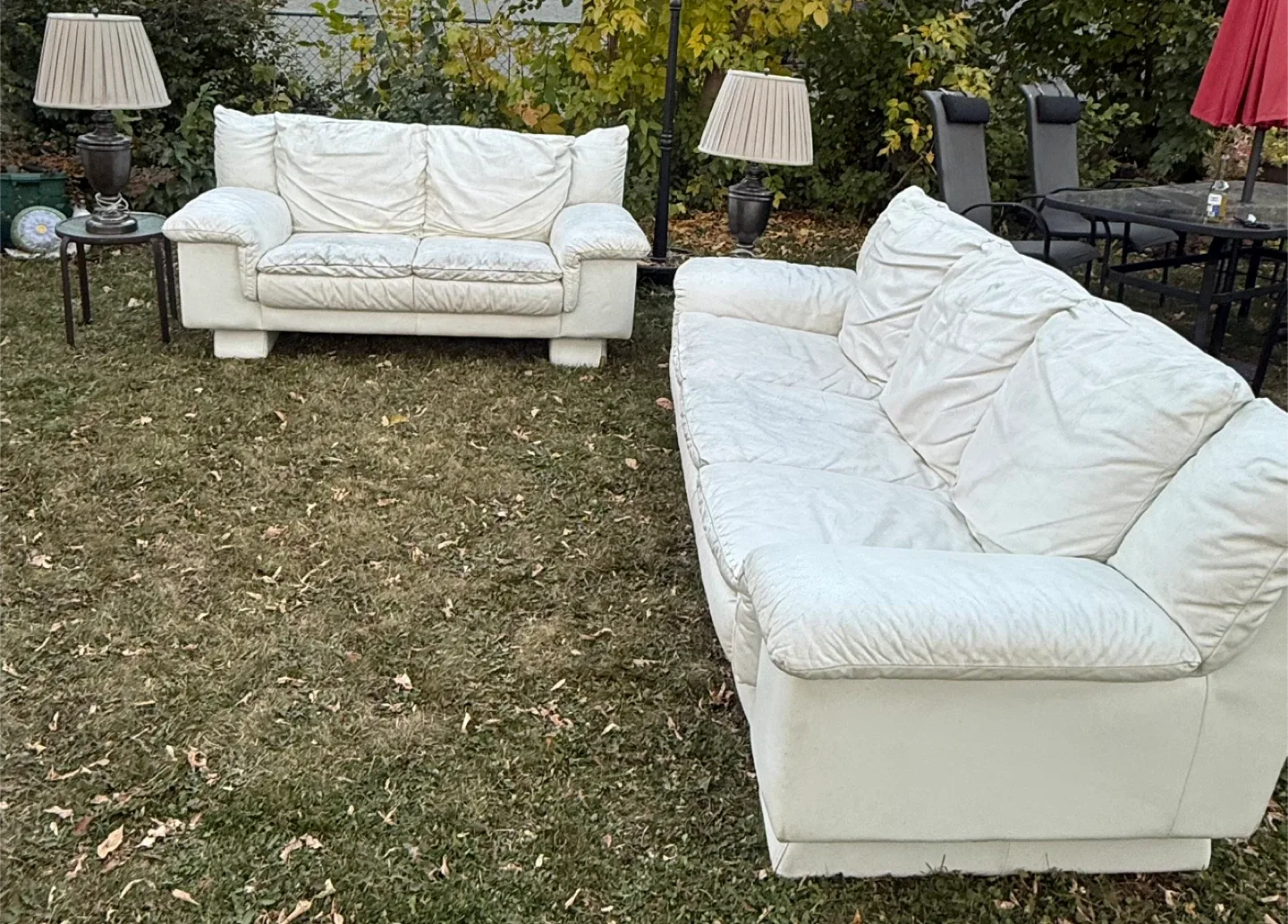 White Sofa Set - Loveseat & Couch image indicator(4)