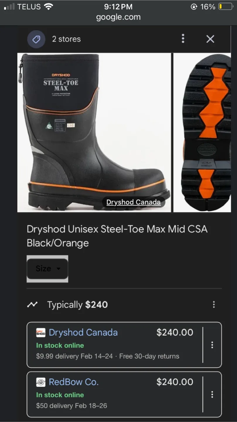 Dryshod Steel-Toe MAX Waterproof Work Boots image indicator(7)