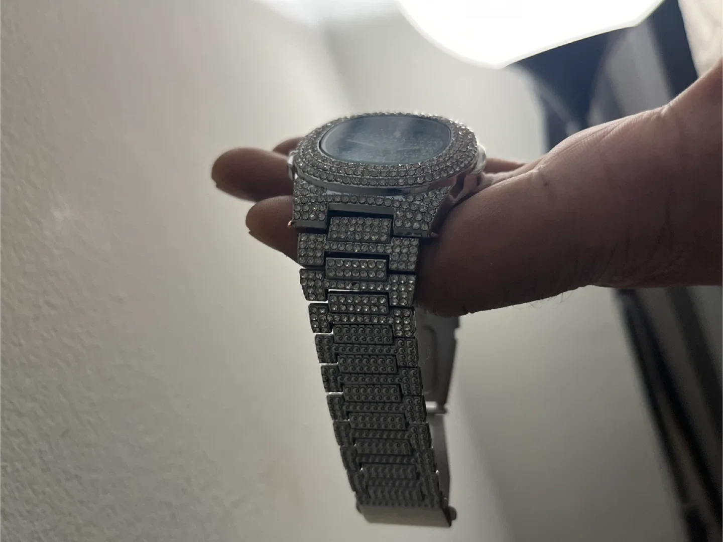 Iced Out Silver Watch image indicator(2)