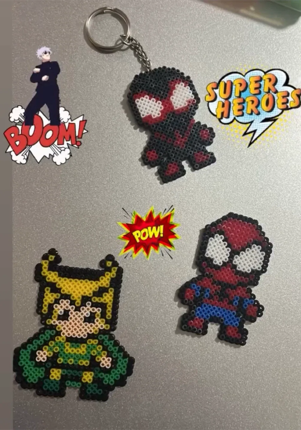 Handmade Perler Bead Character Keychains image indicator(5)