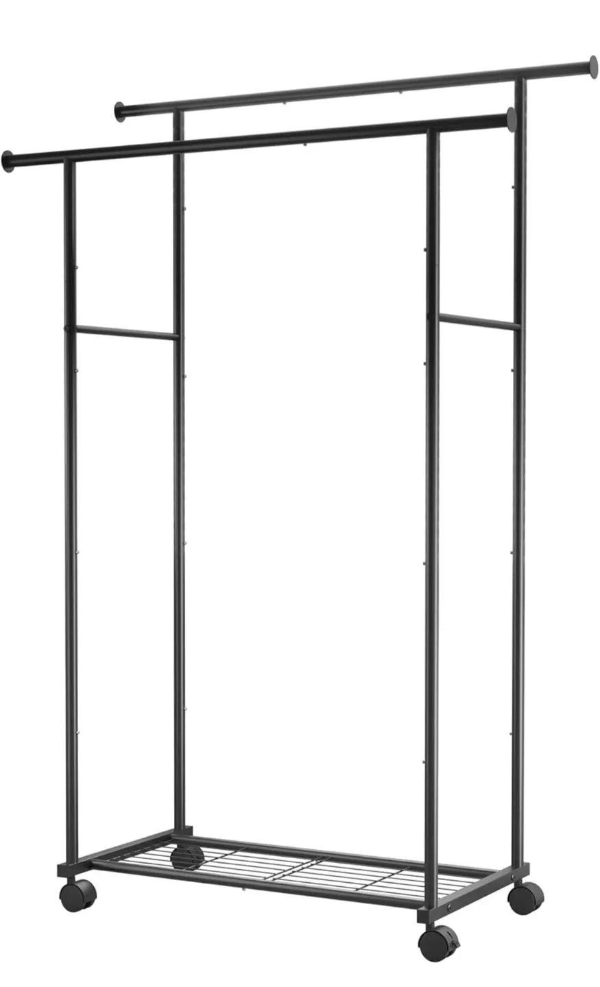 Black Metal Clothes Rack - Double Rod - Same Day Availability image indicator(2)