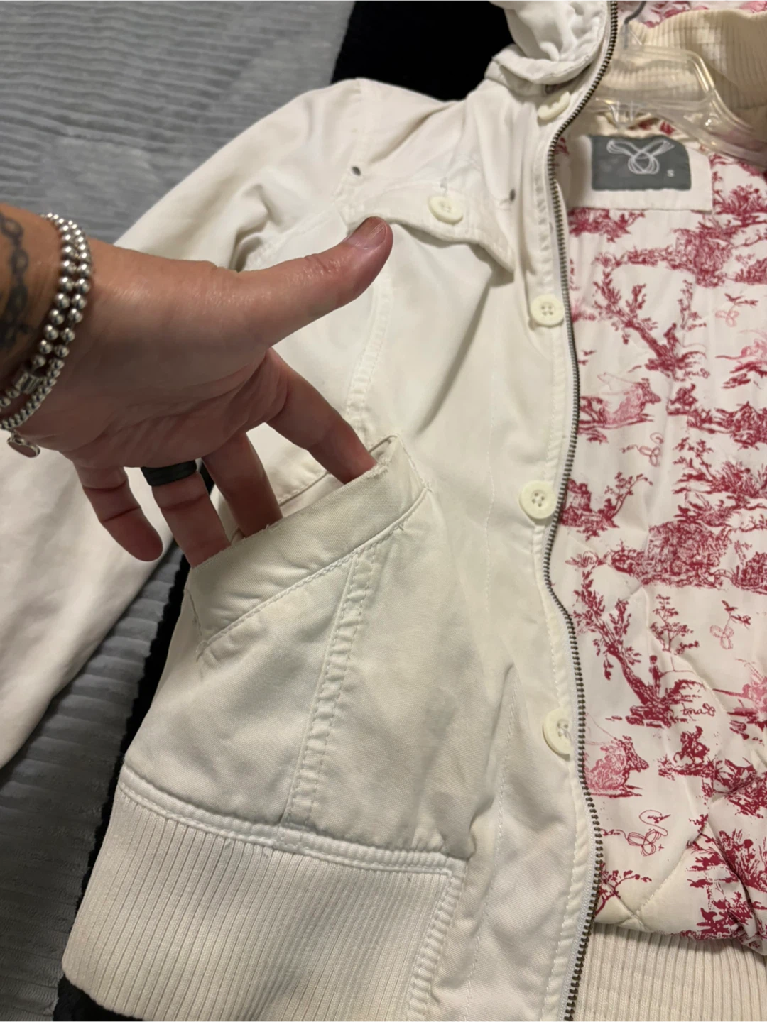 🥕TNA Wilfred Free Cream Jacket - Size Small - photo 5