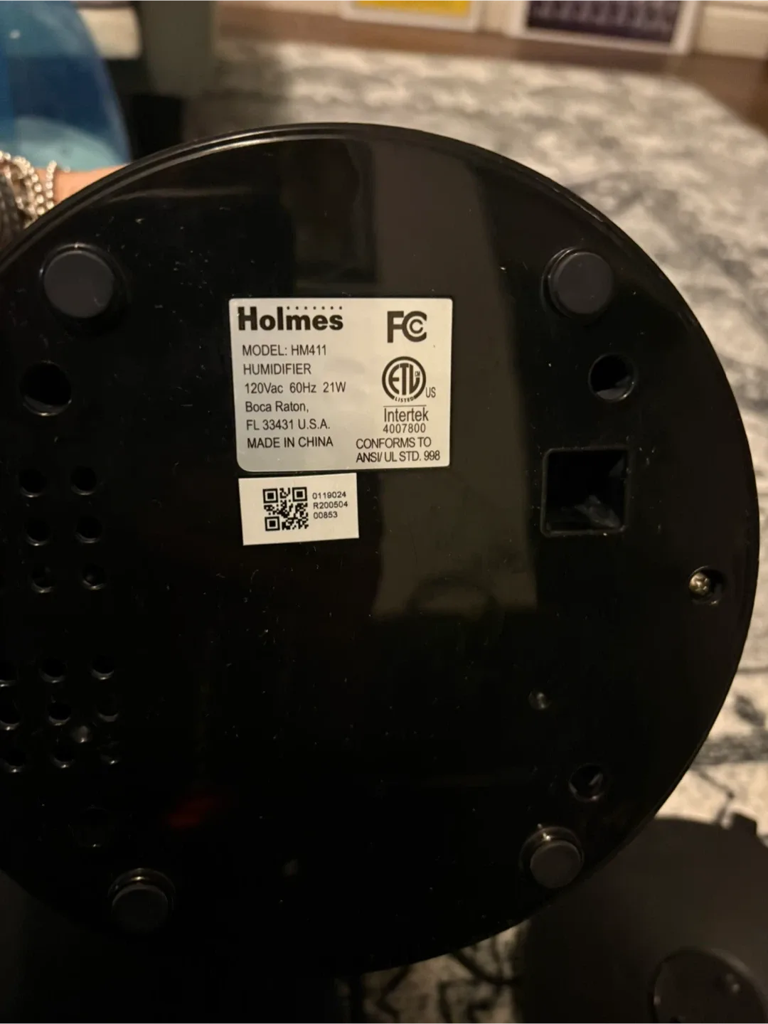 🥕Holmes Cool Mist Ultrasonic Cylinder Humidifier - Black image indicator(6)