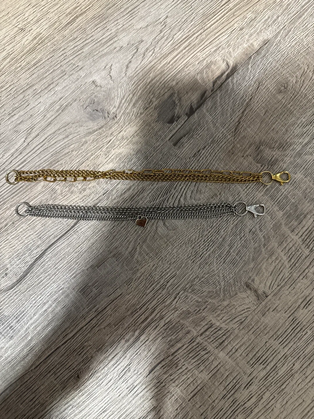 Swatch Two Layered Steel Chain Bracelets - Gold & Silver image indicator(2)