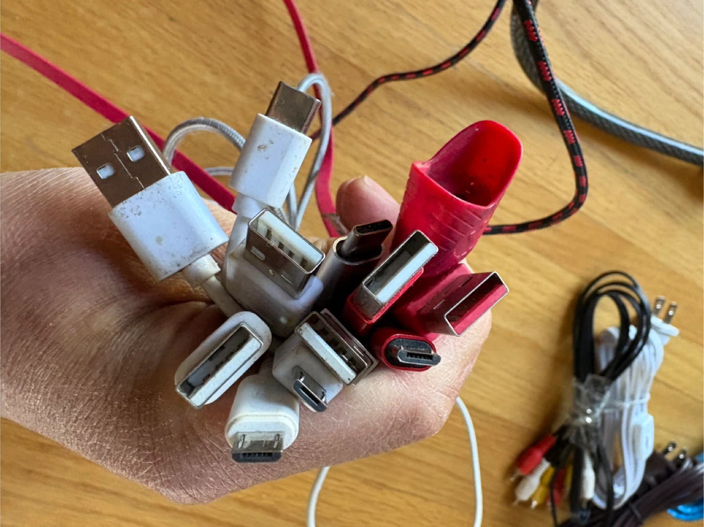 Variety of usb charger and other cords - photo 2