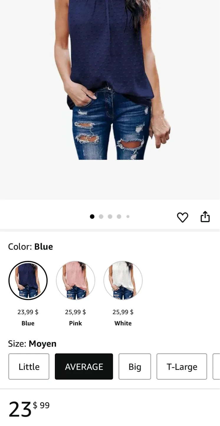 Women's Fashion T-shirt Casual Sleeveless -S image indicator(10)