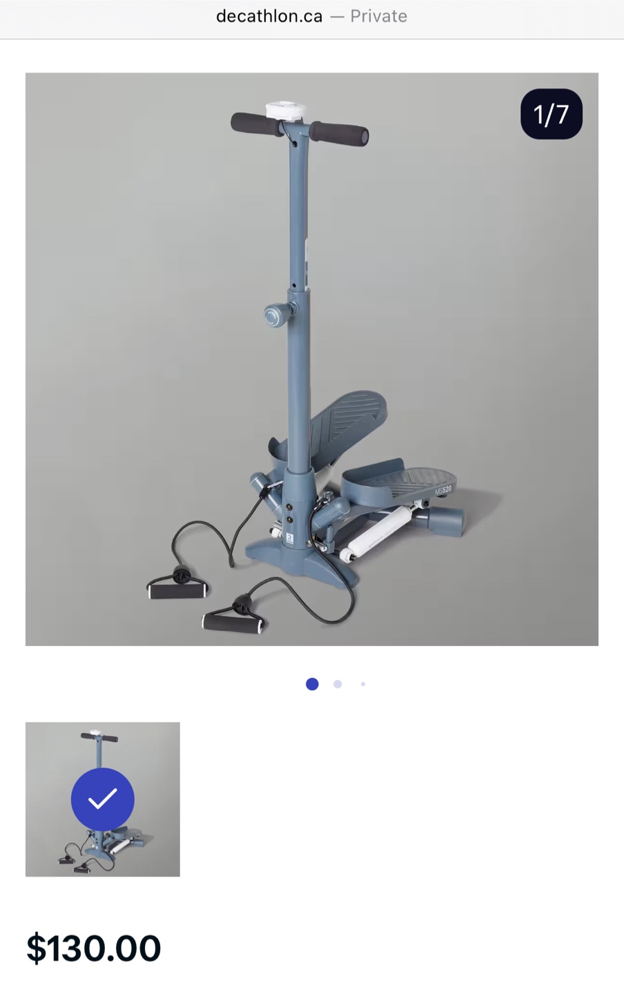 Domyos MS520 Mini Stepper with Handlebars and Resistance bands - photo 4