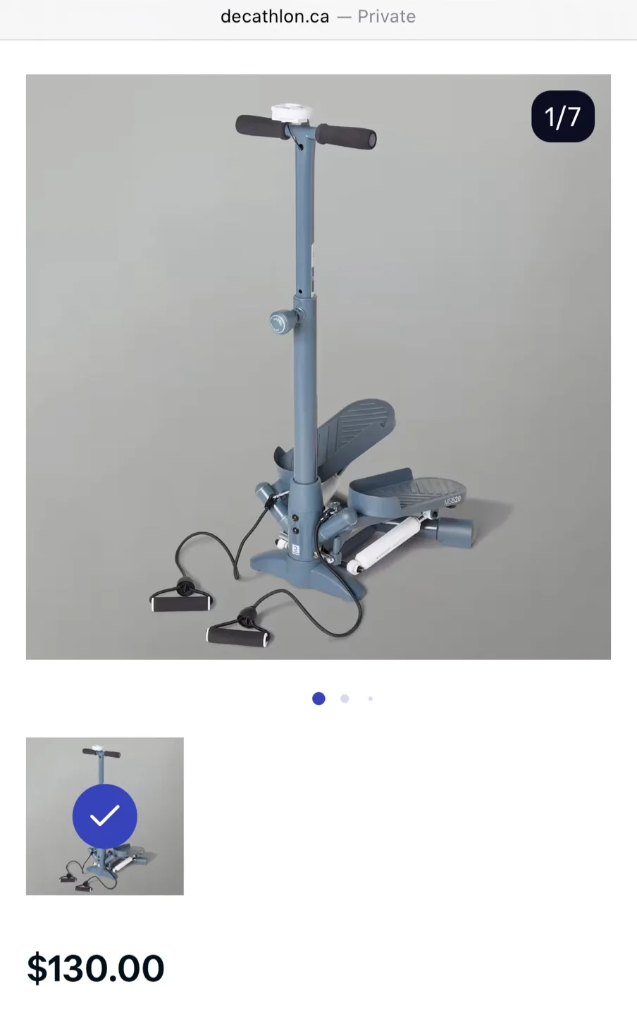 Domyos MS520 Mini Stepper with Handlebars and Resistance bands image indicator(4)