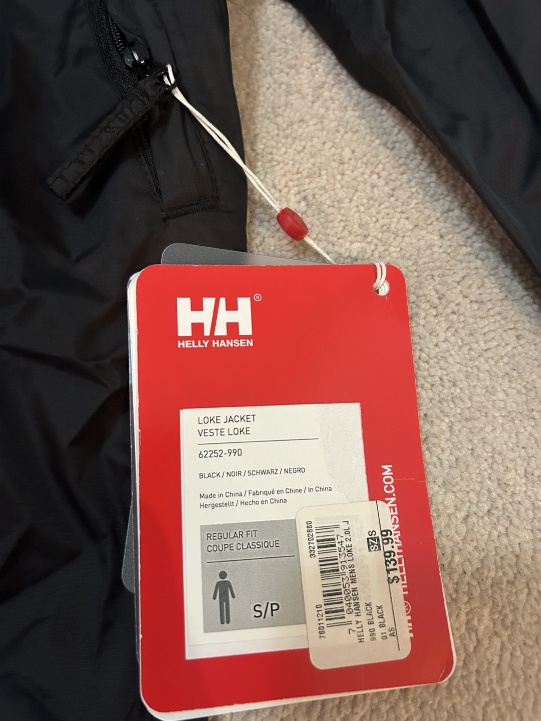 Helly Hansen Loke Jacket - Black - Size S-Men’s
