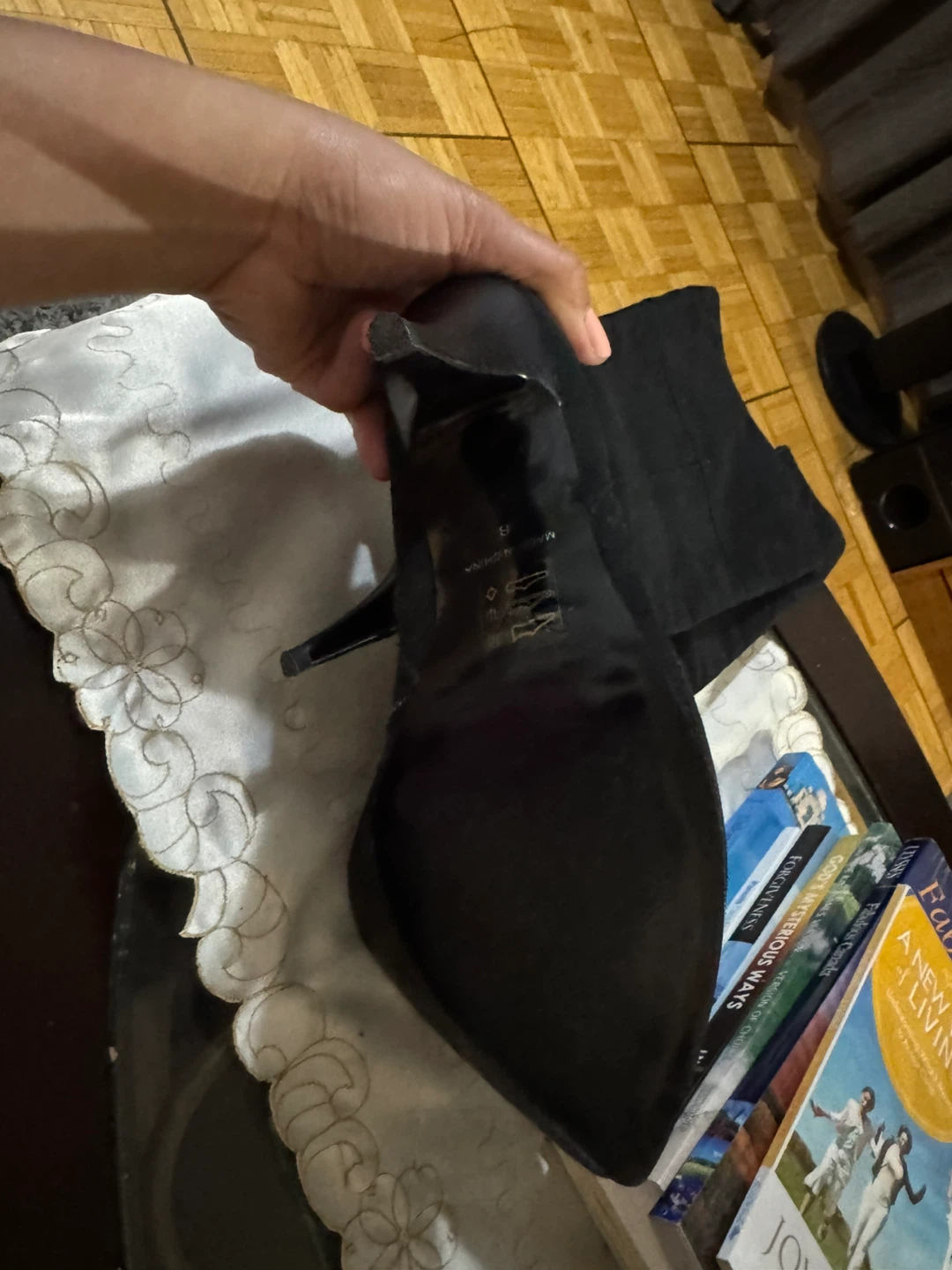 Black Knee High Heel Boots - Size 8 - photo 4