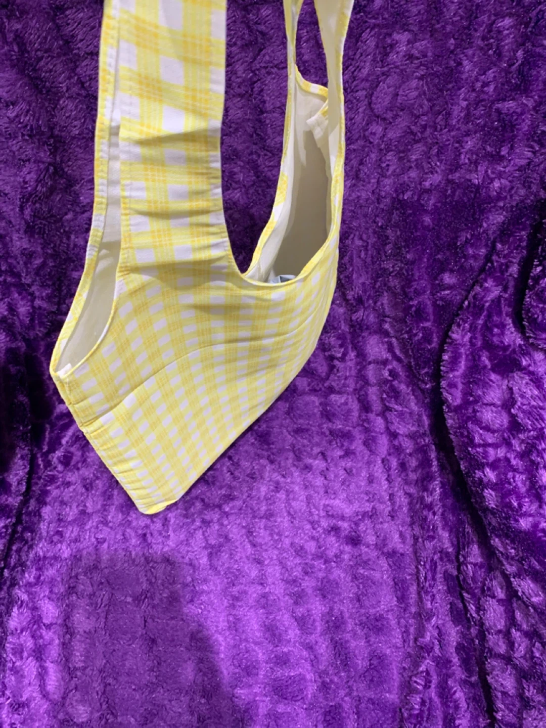 Hello Kitty Yellow Plaid Tote Bag - photo 2