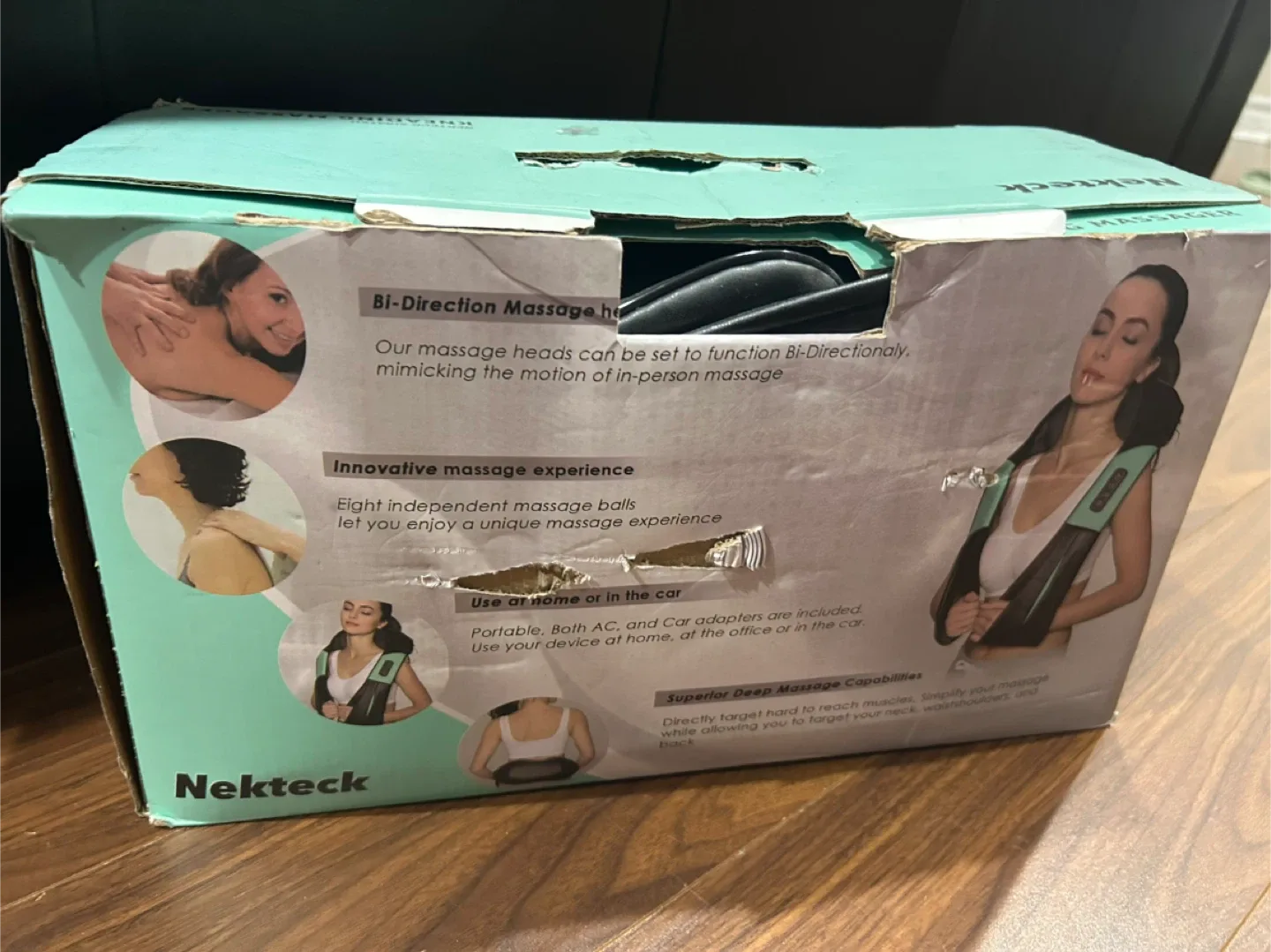 Neck+ Shoulder Massager Heat  Deep Tissue Kneading Massage image indicator(4)