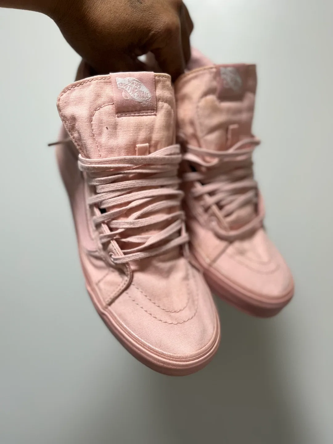 Vans Sk8-Hi Pink Canvas High-Top Sneakers image indicator(2)