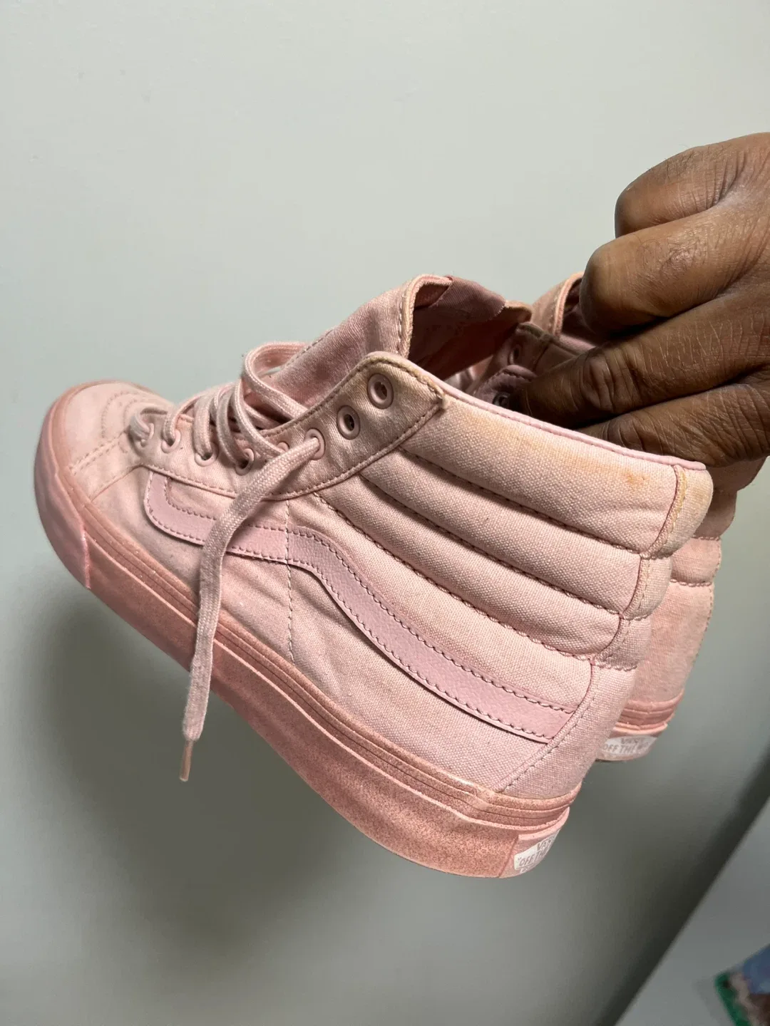 Vans Sk8-Hi Pink Canvas High-Top Sneakers image indicator(5)