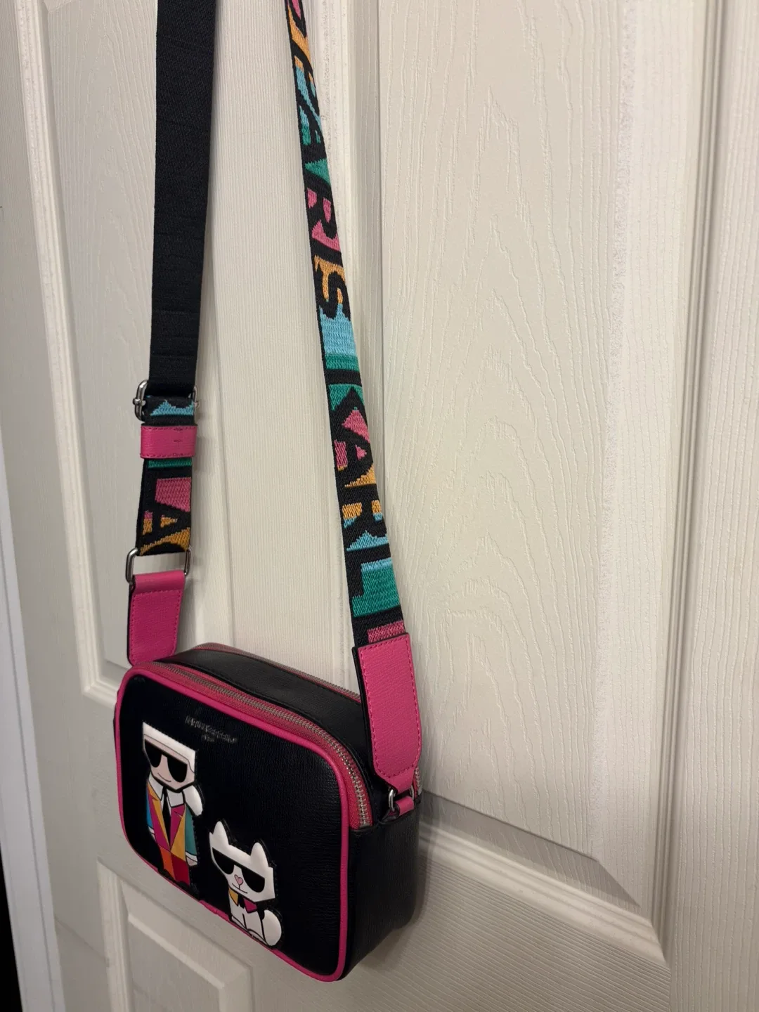 Karl Lagerfeld Paris Black Crossbody Bag image indicator(3)