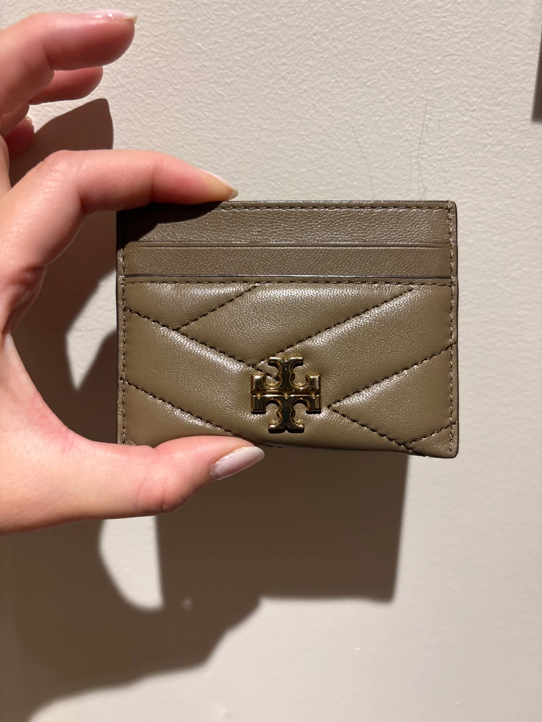Tory Burch Kira Card Case - Olive grey