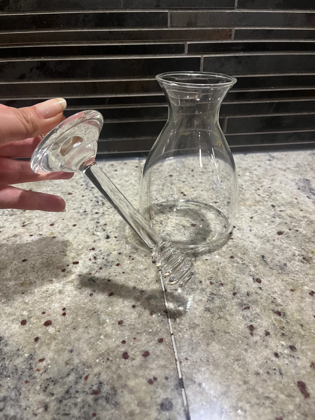 Glass Honey Jar with Dipper - photo 2