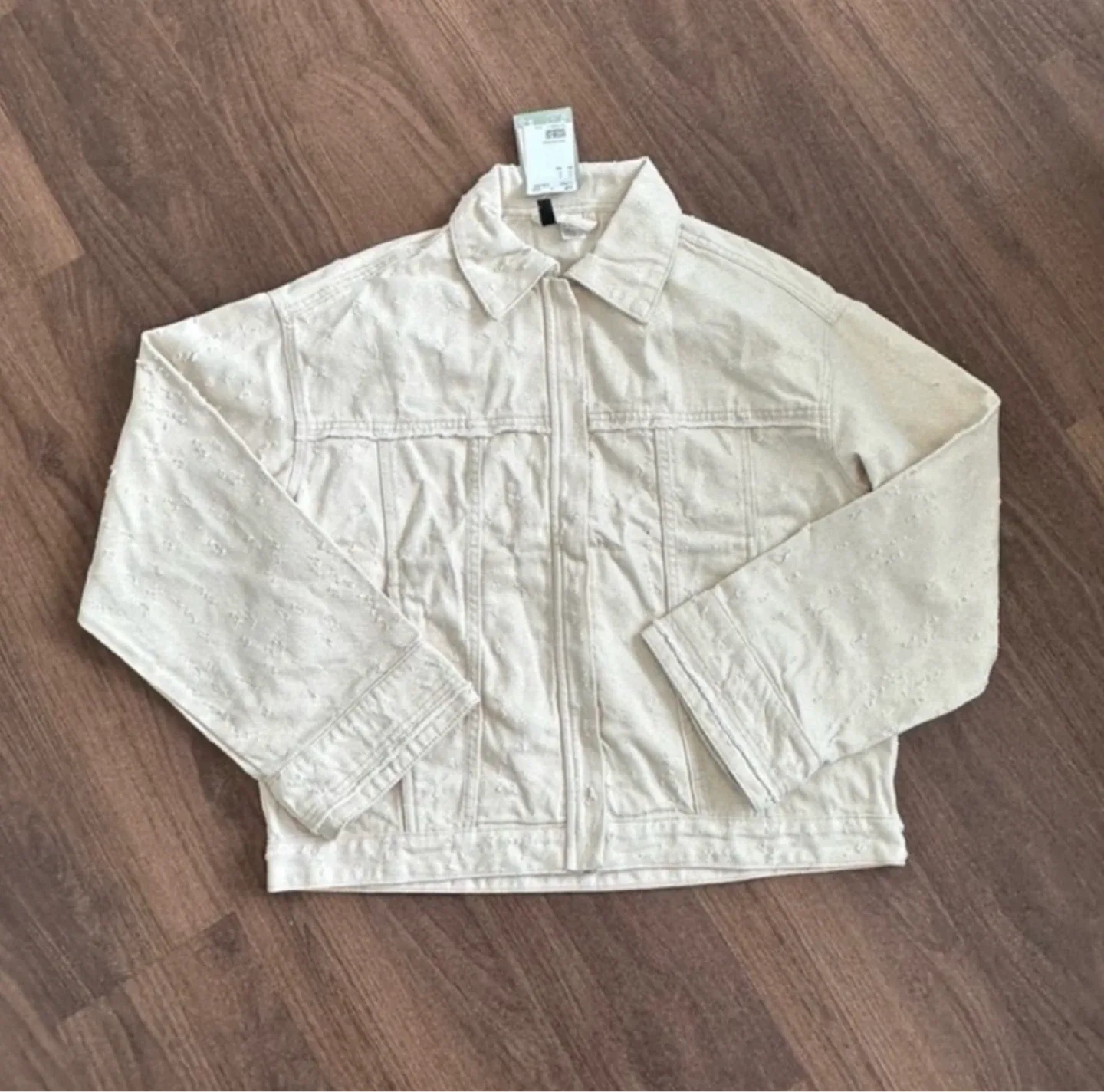 H&M Cream Denim Jacket - New with Tags! image indicator(2)