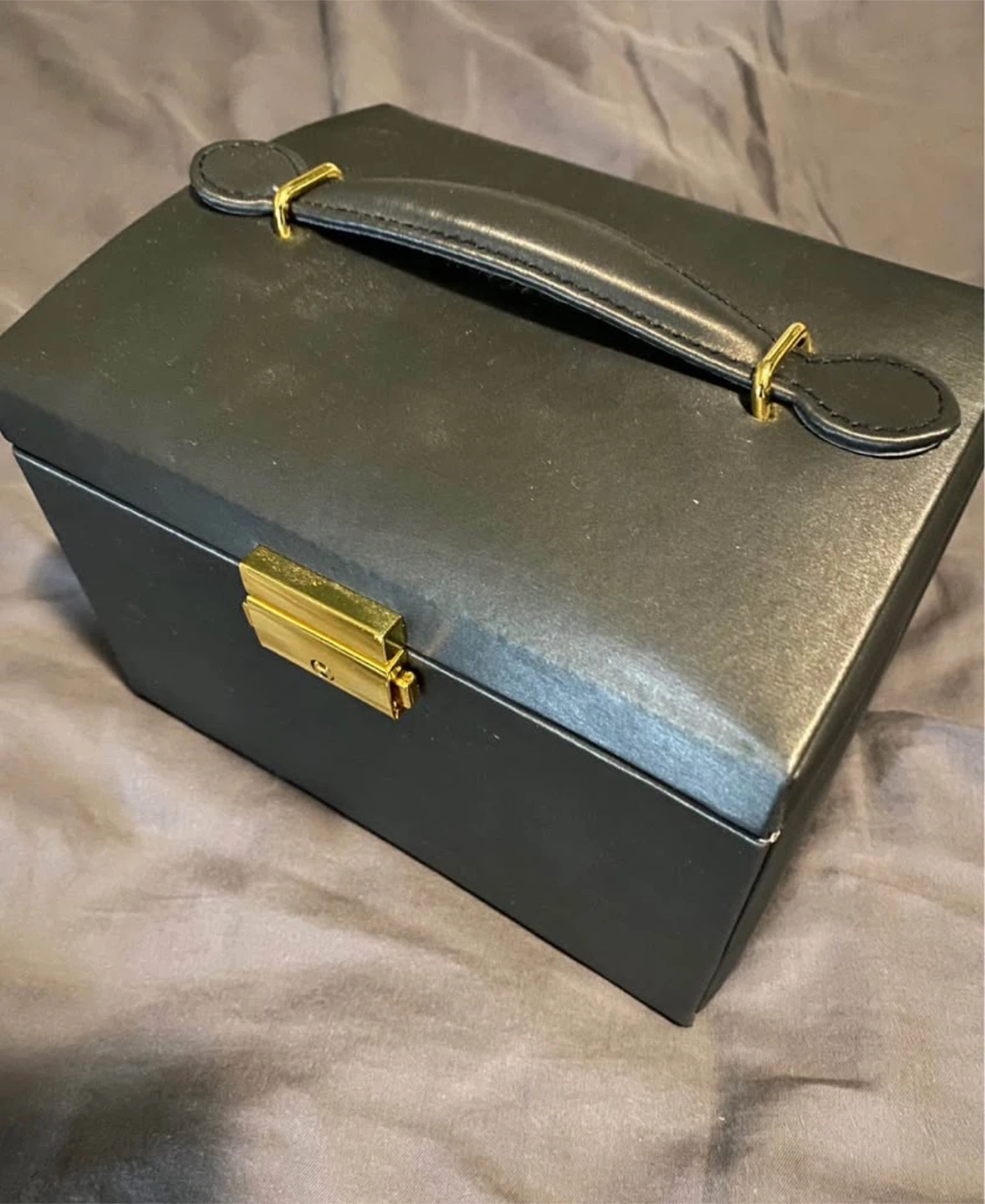 Black Jewelry Box with Key