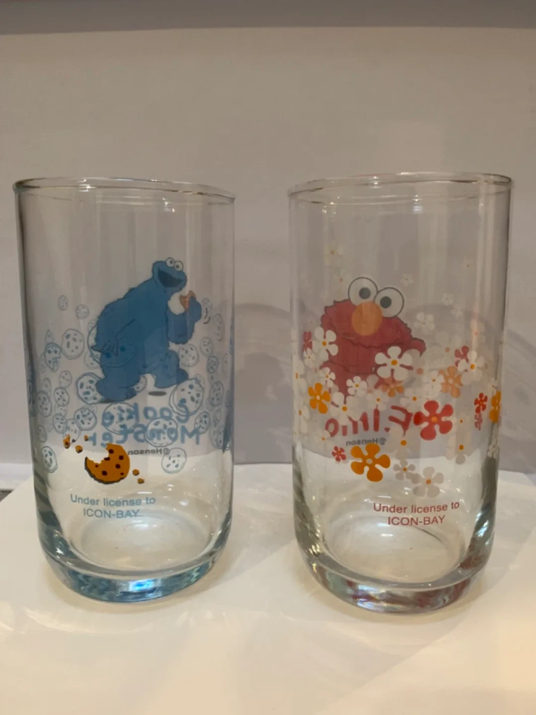 Sesame Street Glass Cup Set (Elmo & Cookie Monster) image indicator(5)