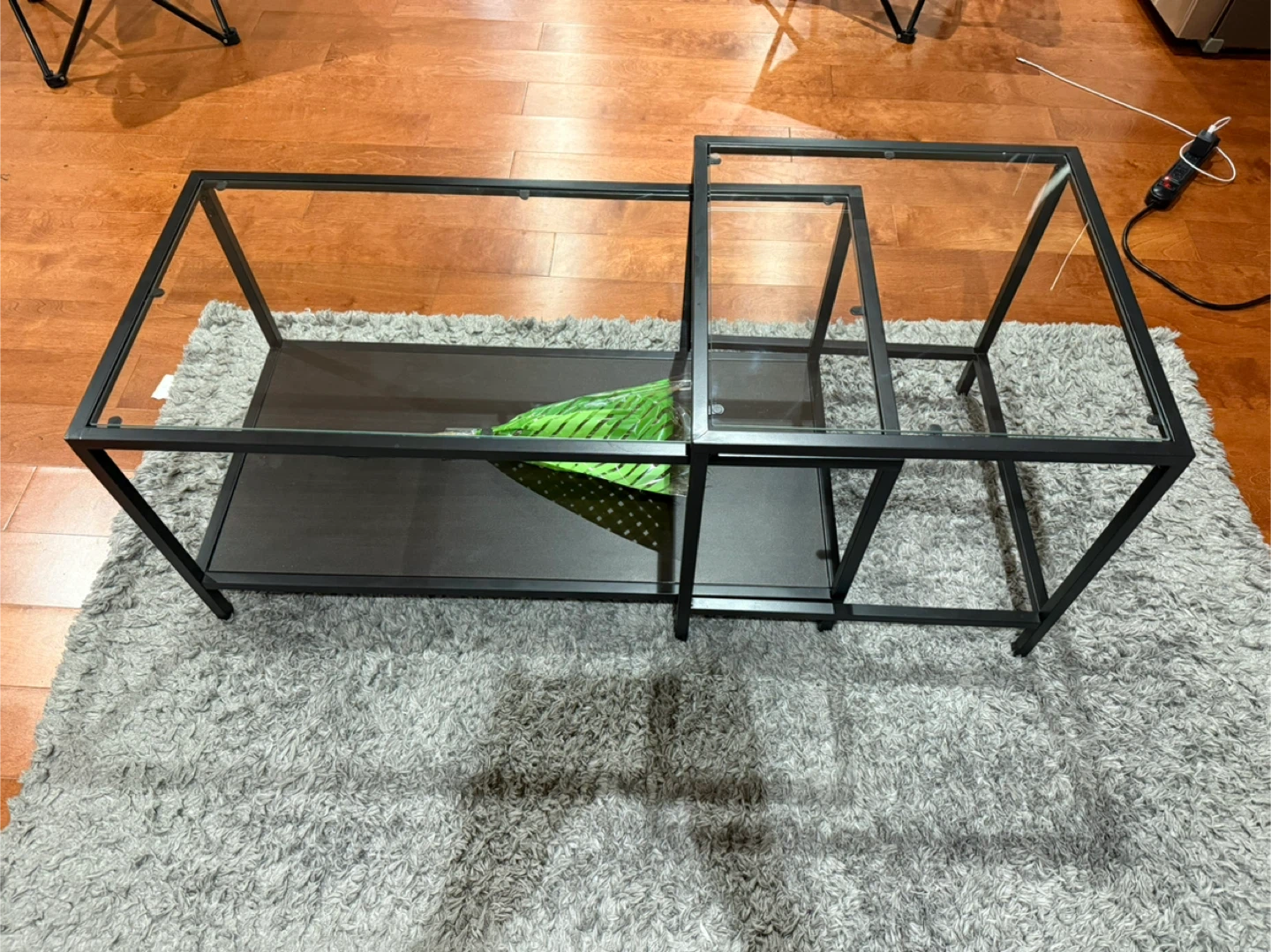 Black Glass Coffee Table - photo 3