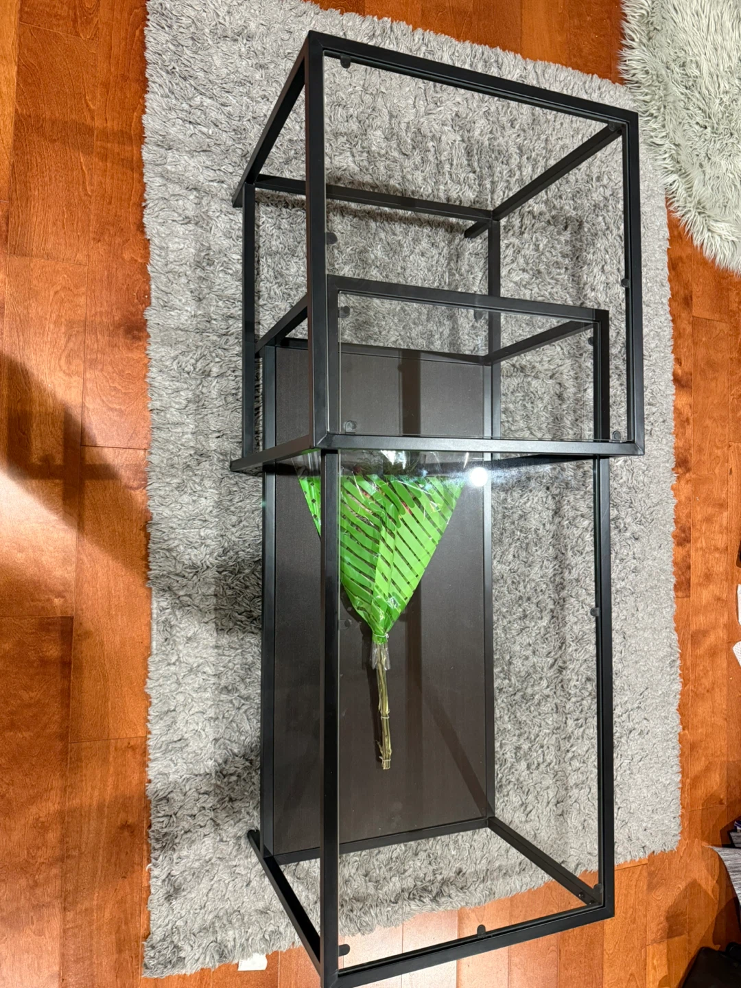 Black Glass Coffee Table - photo 2