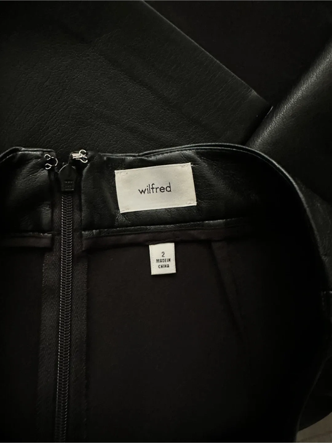 Wilfred Patio Faux Leather Mini Skirt - Size 2 image indicator(3)