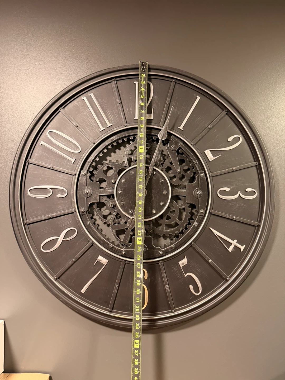 35” Industrial Wall Clock - photo 2