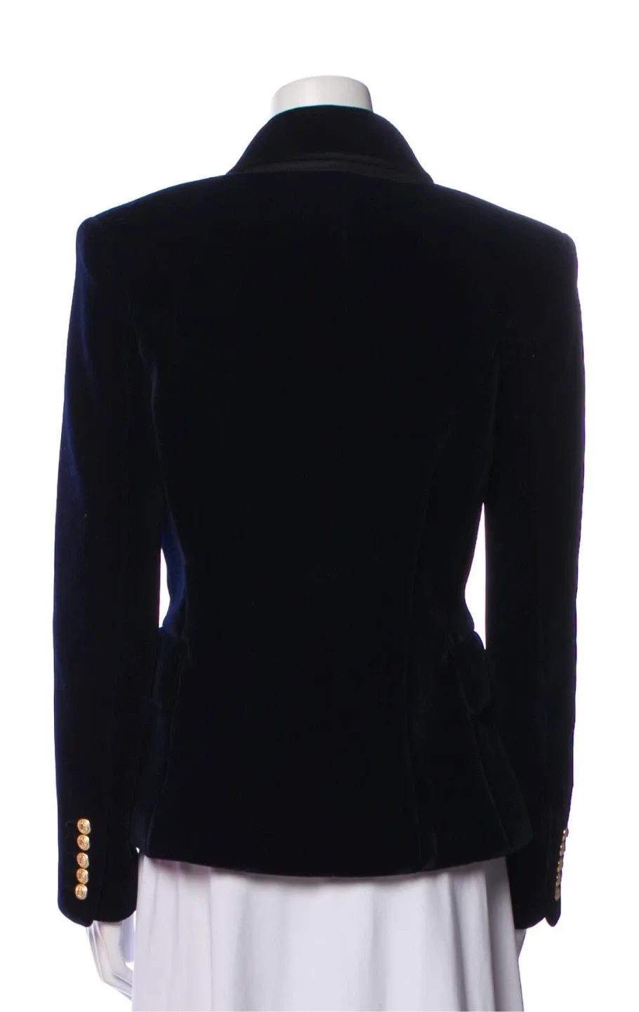 BALMAIN Velvet Blazer Navy Blue image indicator(3)