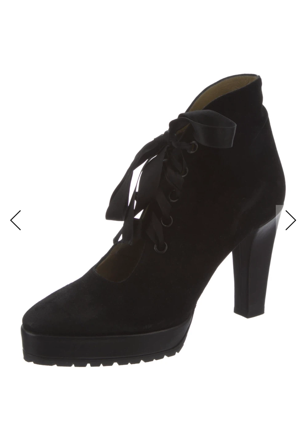 Yves Saint Laurent Black Suede Lace-Up Boots - photo 2