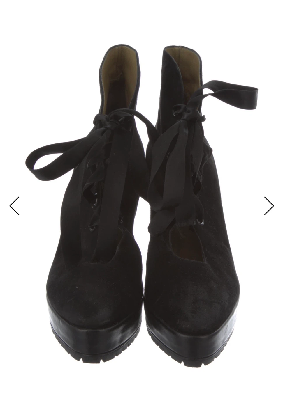Yves Saint Laurent Black Suede Lace-Up Boots - photo 3