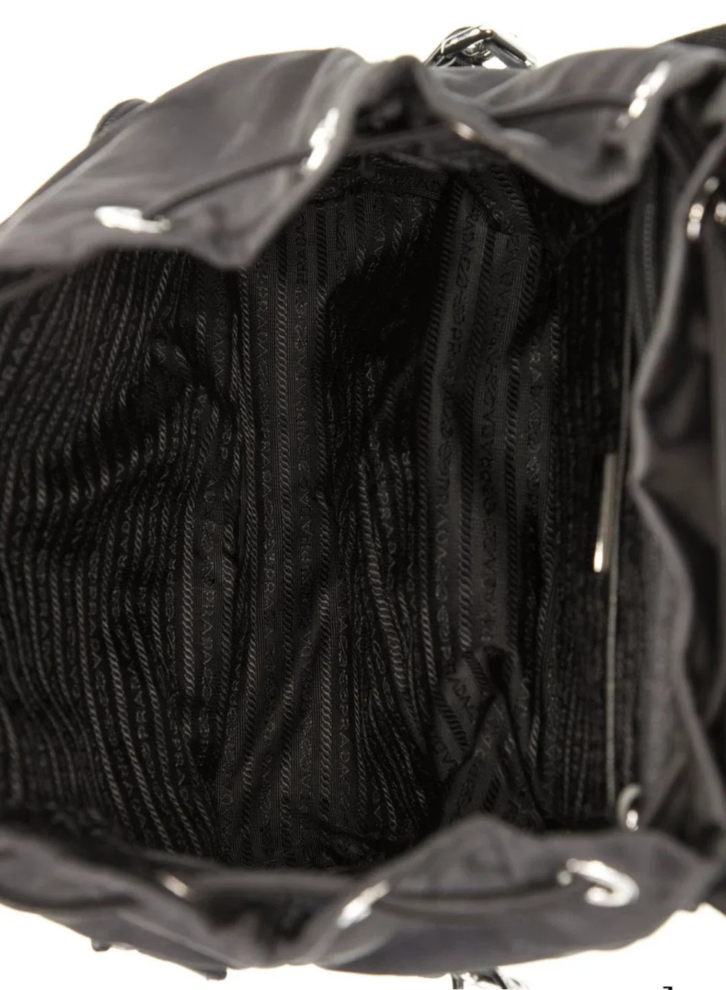 Prada Enamel Metal Triangle Logo Backpack image indicator(2)