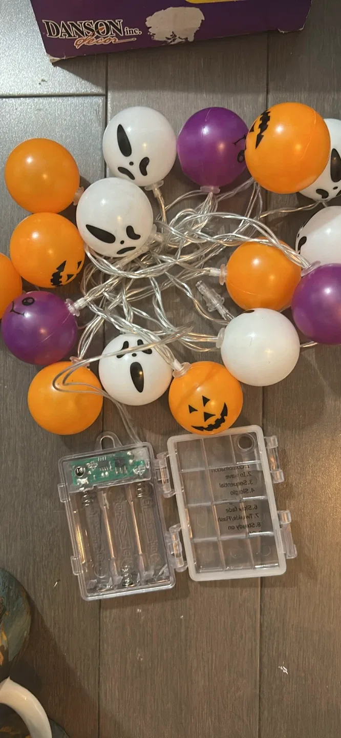 Danson Halloween String Lights - Ghost, Pumpkin, Purple thumbnail