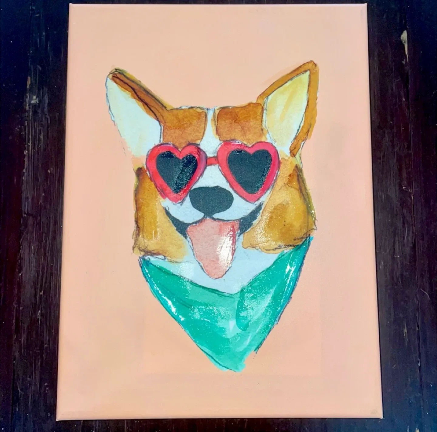 NEW 15.6x12” Canvas - Corgi Dog Wall Art image indicator(2)