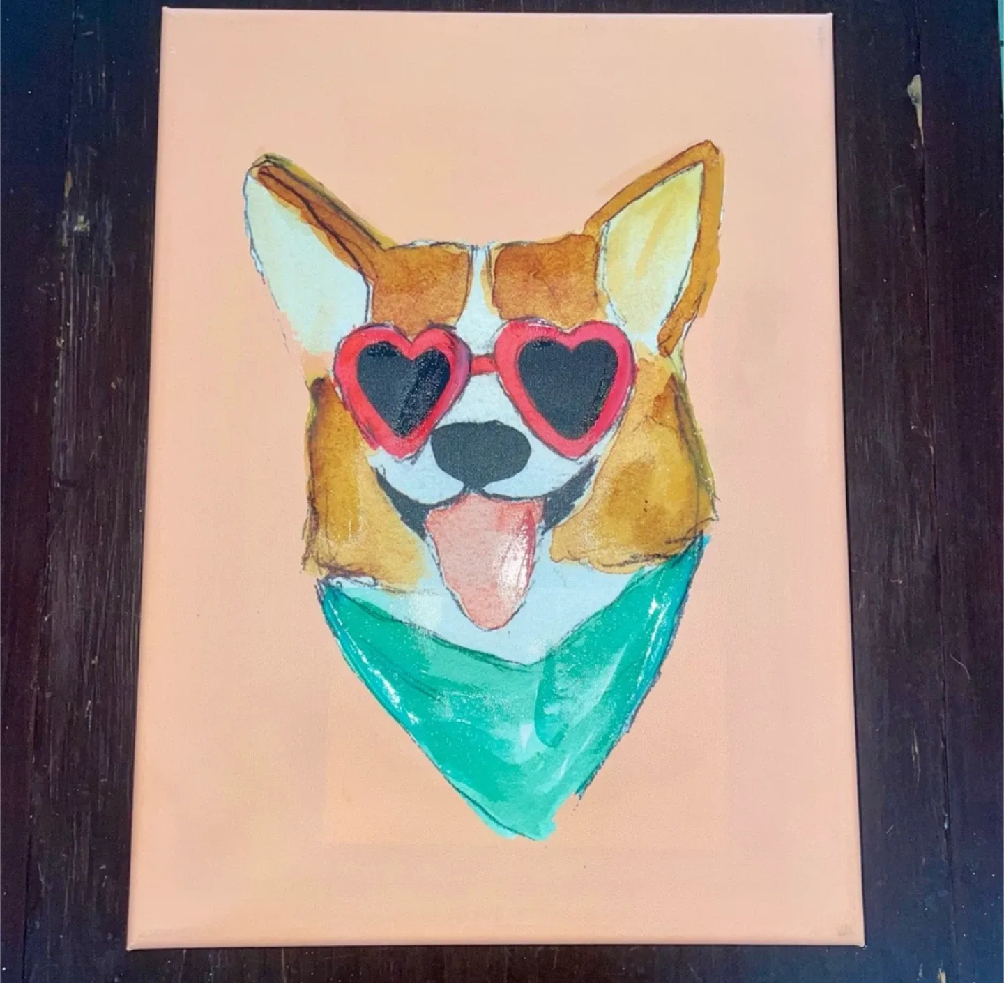 NEW 15.6x12” Canvas - Corgi Dog Wall Art image indicator(4)