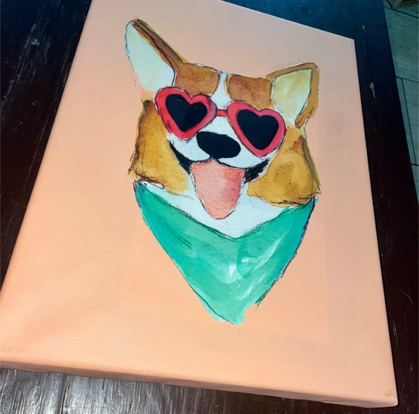 NEW 15.6x12” Canvas - Corgi Dog Wall Art image indicator(6)