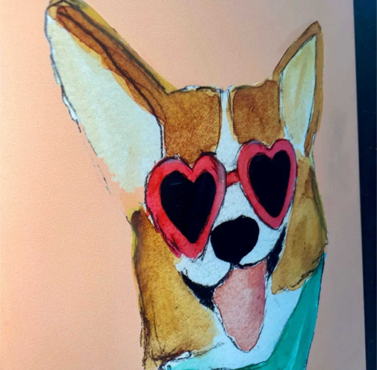 NEW 15.6x12” Canvas - Corgi Dog Wall Art image indicator(7)