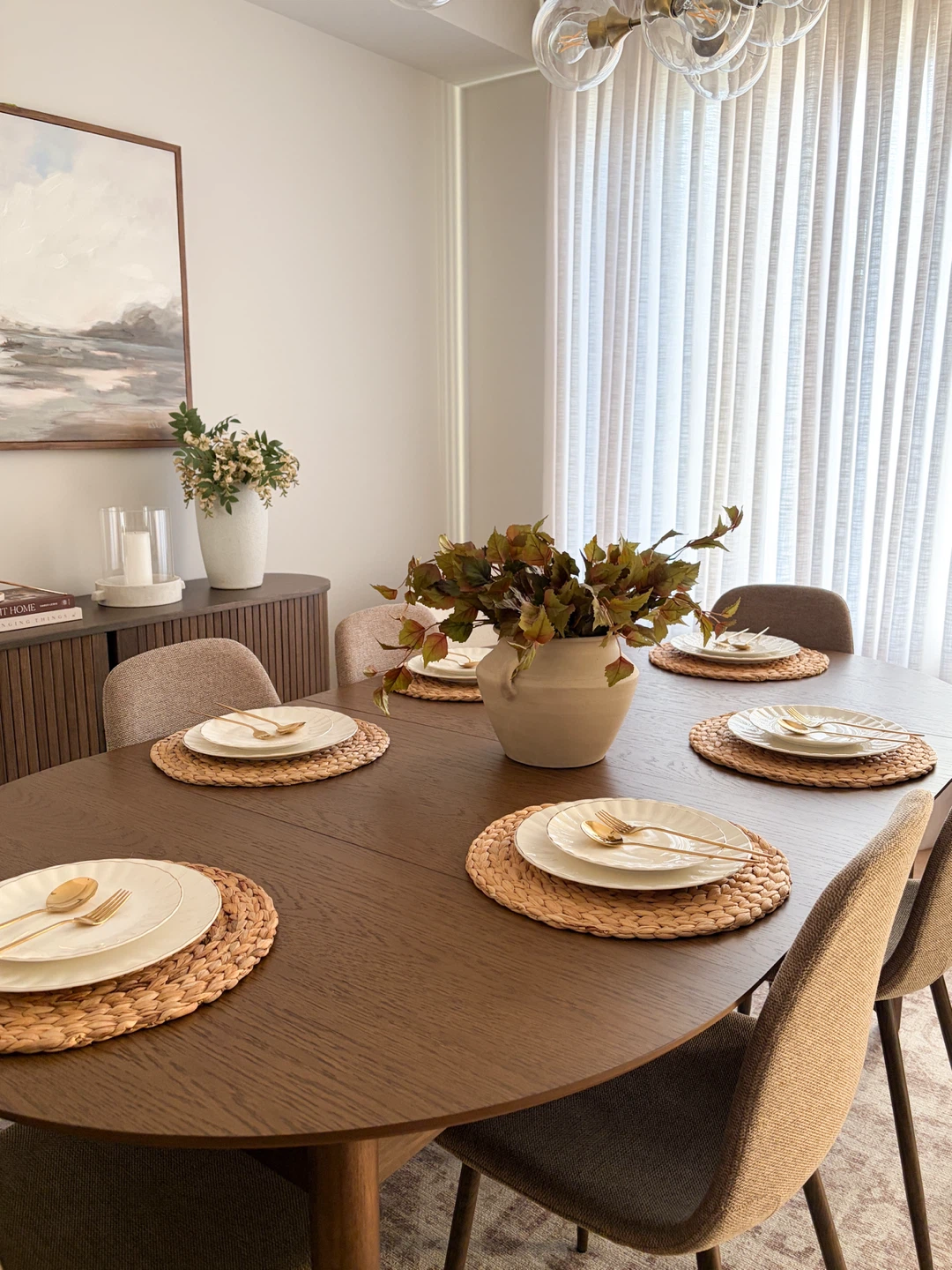 Dining Set with 6 Chairs & Sideboard - photo 2