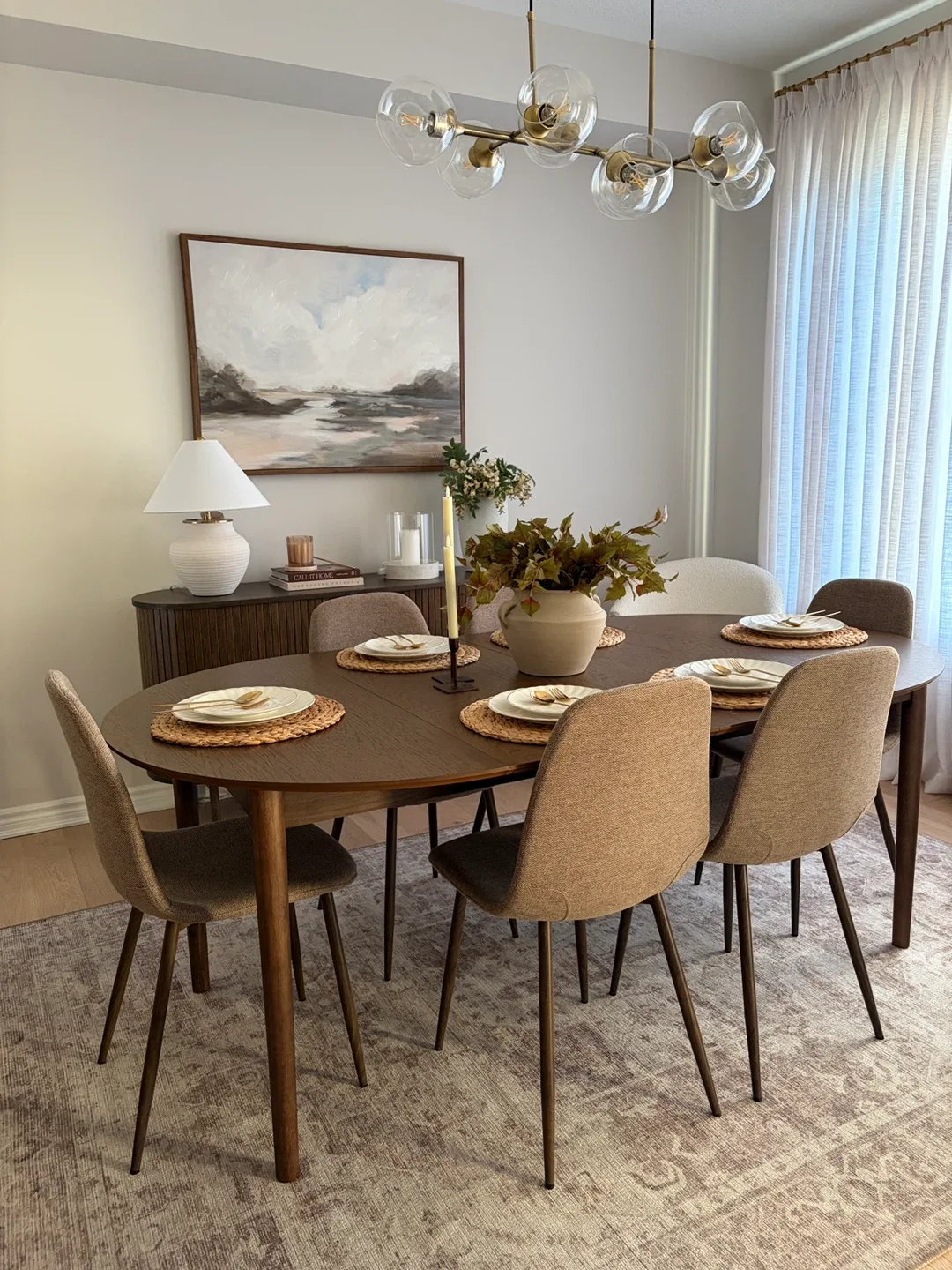 Dining Set with 6 Chairs & Sideboard image indicator(10)